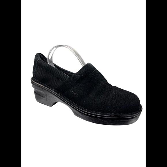 Born Crown Black Canvas Comfort Clogs Mules Women's Size 6 M - Picture 4 of 5